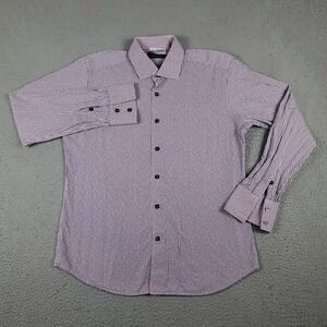 Bogosse Shirt Mens Size Large Purple Pink Casual Button Up Long Sleeve